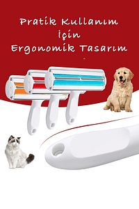Hazneli Rulo Kedi Köpek Evcil Hayvan Tüy Kıl Temizleyici Aparat Toz Toplayıcı Gırgır ürün fotoğrafı