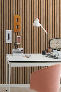Exclusıve 7610 Lambri Panel Ahşap Duvar Çıtası Desenli Duvar Kağıdı 5,30 M² ürün fotoğrafı