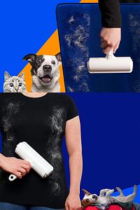 Hazneli Rulo Kedi Köpek Evcil Hayvan Tüy Kıl Temizleyici Aparat Toz Toplayıcı Gırgır ürün fotoğrafı