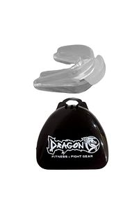Double Şeffaf Dragon Dişlik Profesyonel Çift Damak Dişliği ve Kutusu Premium Mouth Guard ürün fotoğrafı