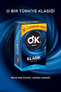 Marka: Ok Klasik Ekonomik Paket 20'li Kategori: Prezervatif ürün fotoğrafı