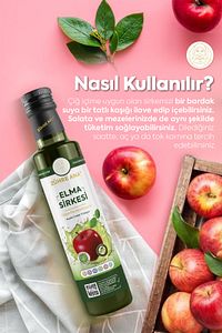 Elma Sirkesi Doğal Fermantasyon Apple Cider Vinegar 500 Ml ürün fotoğrafı