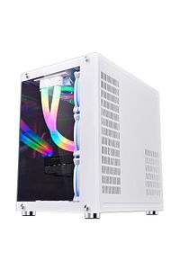 WJCOOLMAN ROBIN2 Uzaktan Kumandalı RGB 7 Fanlı Gaming Akvaryum Beyaz Kasa ürün fotoğrafı