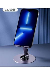 Yüksek Kaliteli Metal Katlanabilir 360 Dönebilen Ayarlanabilr Telefon Tutucu Masa Üstü Tablet Standı ürün fotoğrafı