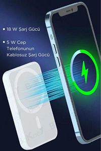 Magsafe Battery Pack Powerbank Iphone Uyumlu Kablosuz Taşınabilir Magsafe Şarj Aleti Şarj Cihazı ürün fotoğrafı