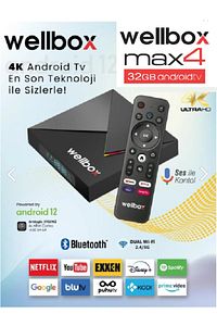 4k Ip Max4 Tv Box Dahili Wifi Destekli Ultra 4k Free Ip Yayın Uydu Alıcı Kumandadan Sesli Komut ürün fotoğrafı