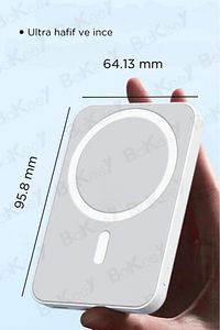 Magsafe Battery Pack Powerbank Iphone Uyumlu Kablosuz Taşınabilir Magsafe Şarj Aleti Şarj Cihazı ürün fotoğrafı
