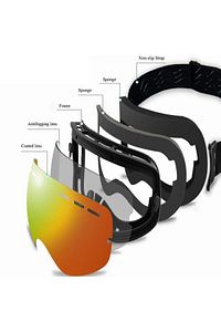 Çift Katmanlı Uv400 Korumalı Anti-sis Özellikli Snowboard Kayak Gözlüğü ürün fotoğrafı