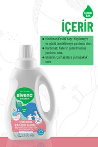 %100 Doğal Bebek Çamaşır Sabunu Kendinden Yumuşatıcılı Bitkisel Deterjan Konsantre 750 ml X2 Adet ürün fotoğrafı