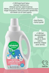 %100 Doğal Bebek Çamaşır Sabunu Kendinden Yumuşatıcılı Bitkisel Deterjan Konsantre 750 ml X2 Adet ürün fotoğrafı