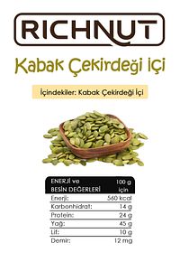 Çiğ Kabak Çekirdeği Içi 120g ürün fotoğrafı