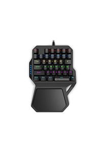 Kb-r77 Blue Switch Usb Rainbow Backlight Mekanik 36 Tuşlu Mini Gaming Oyuncu Klavyesi ürün fotoğrafı