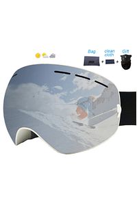 Unisex Uv400 Anti Sis Gri Cam Kayak Snowboard Gözlüğü ürün fotoğrafı