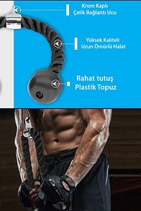Calisma Istasyonlari - Fitness Aparat - Triceps Halati - Vücut Geliştirme Istasyonu - Aparat Seti ürün fotoğrafı