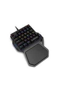 Kb-r77 Blue Switch Usb Rainbow Backlight Mekanik 36 Tuşlu Mini Gaming Oyuncu Klavyesi ürün fotoğrafı