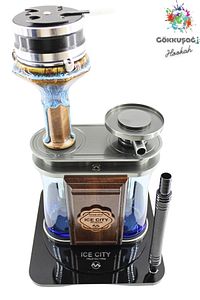 İce City Rosida Hookah Masa Üstü İthal Nargile (Efsane Duman Performansı) ürün fotoğrafı