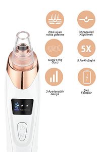 Dijital Göstergeli 5 Başlıklı Cilt Temizleme Vakum Aleti Gold Detaylı Multifunctional Cleanin ürün fotoğrafı