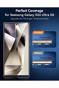 Samsung Galaxy S24 Ultra 6.8' Ekran Koruyucu Cam Full Kaplama Düz Tempered Glass Screen Zırh ürün fotoğrafı