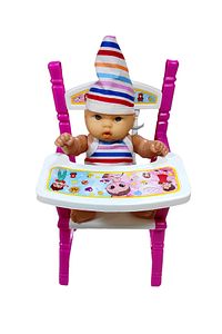 Oyuncak Mama Sandalyesi Ve Bebek 30 Cm. ürün fotoğrafı