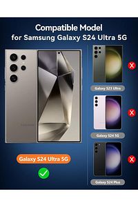 Samsung Galaxy S24 Ultra 6.8' Ekran Koruyucu Cam Full Kaplama Düz Tempered Glass Screen Zırh ürün fotoğrafı