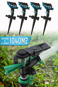 4 Adetli Çat Çat Fıskiye Ayarlanabilir Açılı 1040m2 Sulama Alanı Ae021-4 ürün fotoğrafı