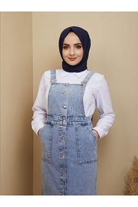Kadın Koyu Mavi Kot Salopet ürün fotoğrafı