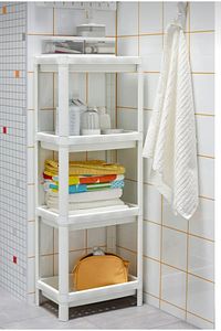 Vesken 4 Katlı Mutfak Banyo Düzenleyici Raf Ünitesi (BEYAZ) ürün fotoğrafı
