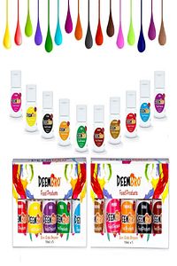 Gıda Boyası Seti 10 Adet 10 Renk 10 Ml X 10 Adet Su Bazlı Sıvı Gıda Boyaları 10 Lü Set ürün fotoğrafı
