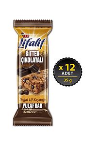 Lifalif Bitter Çikolatalı Yulaf Bar 35 g x 12 Adet ürün fotoğrafı