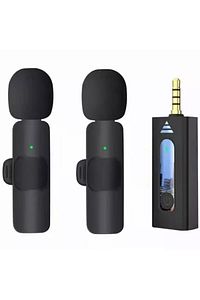 Amfi Ve Hoparlör Için Kablosuz Yaka Mikrofon Çiftli 3.5mm Aux (TELEFON UYUMLU DEĞİLDİR) K35 ürün fotoğrafı
