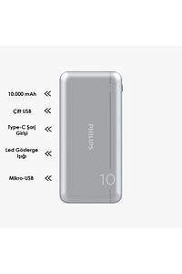 DLP1810NV 10.000 mAh Power Bank Gümüş (2 Çıkış) ürün fotoğrafı