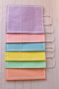 Pelur Poşet Kına Düğün Nişan Kağıt Çanta, 6 Lı Set 25x12x31 Çanta, Büküm Saplı Hediye Poşeti ürün fotoğrafı