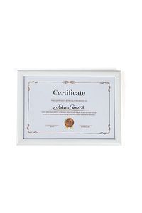 A4 Çerçeve Beyaz Kırılmaz Pvc Camlı 21x30 Sertifika Diploma Belge Fotoğraf Için 002 ürün fotoğrafı