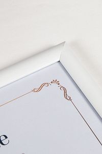 A4 Çerçeve Beyaz Kırılmaz Pvc Camlı 21x30 Sertifika Diploma Belge Fotoğraf Için 002 ürün fotoğrafı