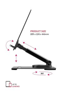 4 Eksenli 360 Derece Teleskopik Tüm Tablet Ve Telefonla Uyumlu Ayaklı Stand Tablet Tutucu Tms30 ürün fotoğrafı