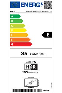 65r755ua11 65" 164 Ekran Android Smart 4k Ultra Hd Tv ürün fotoğrafı