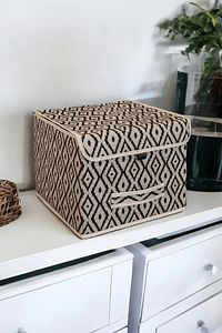 Bohe Çok Amaçlı Kapaklı Kutu Mini Raf Düzenleyici 30x30x23 ürün fotoğrafı