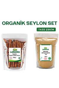 Organik Seylan-Organik Seylon Çubuk Tarçın 100g & Organik Seylon Toz Tarçın 100g Set ürün fotoğrafı