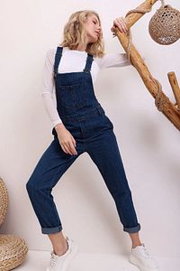 Kadın Koyu Mavi Denim Bahçıvan Salopet DF-SL1000 ürün fotoğrafı