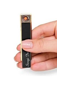 Kişiye Özel Isim Baskılı Çakmak Şarjlı Usbli Dokunmatik Siyah Elektronik Çakmak ürün fotoğrafı