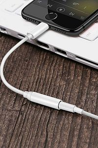 Iphone Uyumlu Lightning Telefon Kulaklık Çevirici Aux Dönüştürücü Aparat ürün fotoğrafı