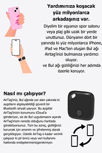 iTag Akıllı Takip Cihazı - İphone mu Bul Uygulamasıyla Çalışır Apple ile uyumlu ürün fotoğrafı
