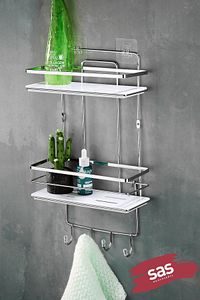 Yapışkanlı Ömür Boyu Paslanmaz Kristal Ayarlanabilir Raf Banyo Düzenleyici Şampuanlık Lş-02 Kbkk ürün fotoğrafı