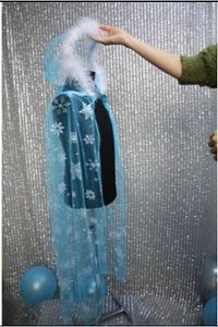 Karlar Ülkesi Frozen Elsa Pelerin Taç Asa Eldiven Karlar Ülkesi Doğum Günü Kapişonlu Pelerin ürün fotoğrafı