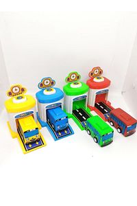 4 Lü Set Tayo Otobüs Ve Garaj Seti Tayo Oyuncakları Tayo Otobüs Garajı ürün fotoğrafı