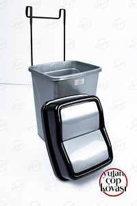 Mutfak Çöp Kovası Siyah - Askılı Çöp Kovası 5,5 L Vg-756-siyah ürün fotoğrafı