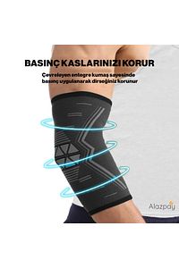 Basketbol Fitness Tenis Voleybol Ortopedik Spor Outdoor Antreman Örme Silikon Dirseklik (1 ADET) ürün fotoğrafı