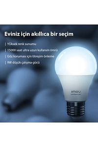 Akıllı LED WiFi Ampul/Çok Renkli-Ayarlanabilir Işık-Programlama,Zamanlama-E27 Duy (CL1B-5-E27) ürün fotoğrafı