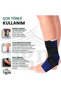Malleol Destekli Ayak Bilekliği 8 Bandajlı Malleol Yüksek Kalite Destekli Bileklik ürün fotoğrafı