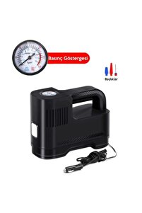 Suitu 12v Taşınabilir Basınç Göstergeli Hava Pompası Kompresör Araç Lastik Şişirme Makinesi ürün fotoğrafı